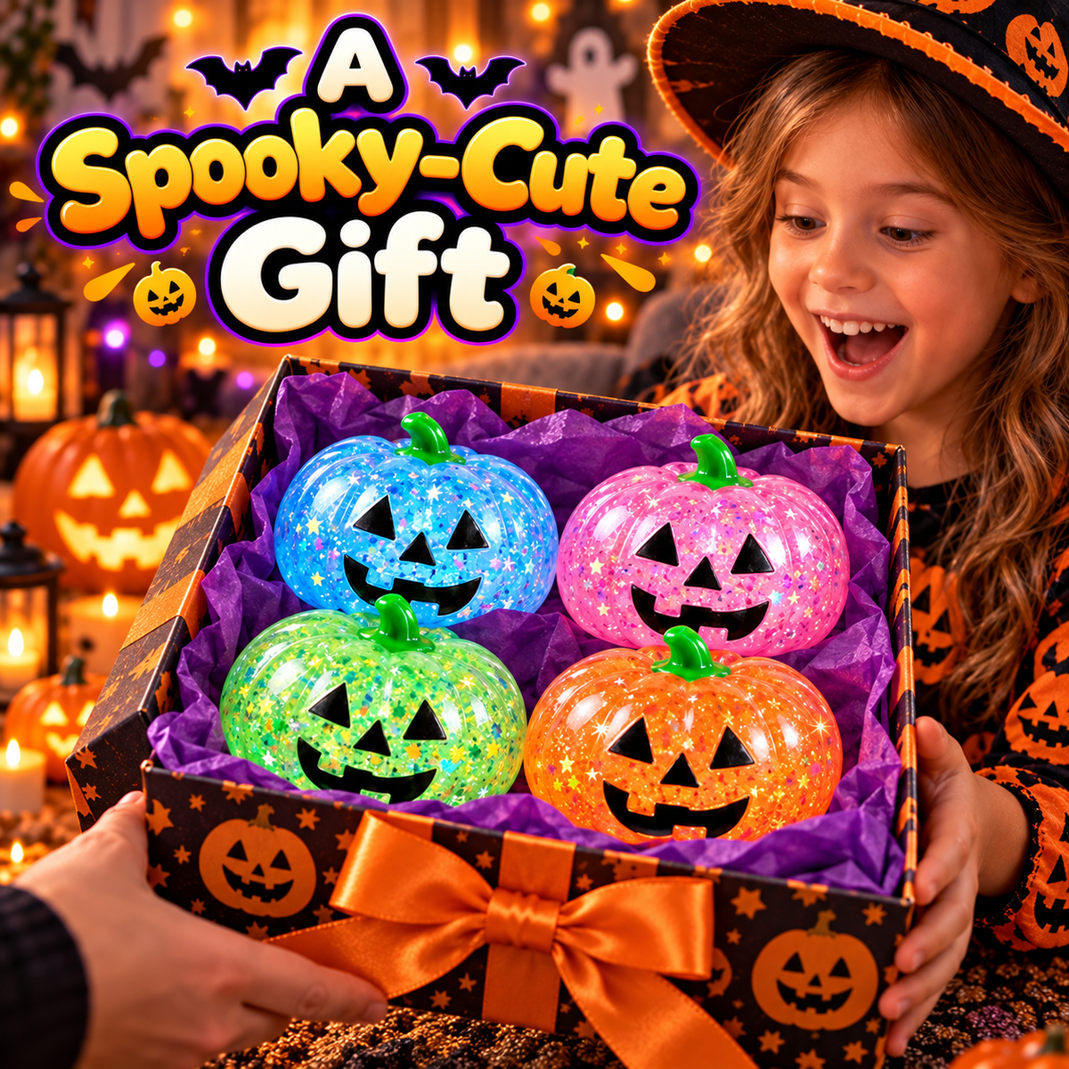 🎃👻🎅 Holiday Character Squishy Toys – Pumpkin, Ghost & Santa ✨