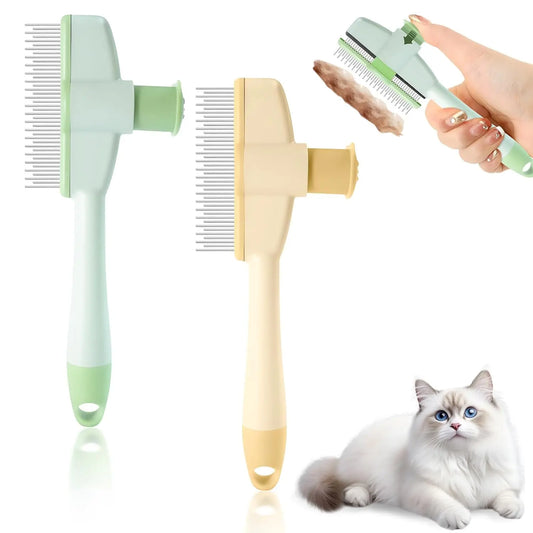 2-in-1 Grooming Comb with One-Click Release 🐾(Cats & Dogs)