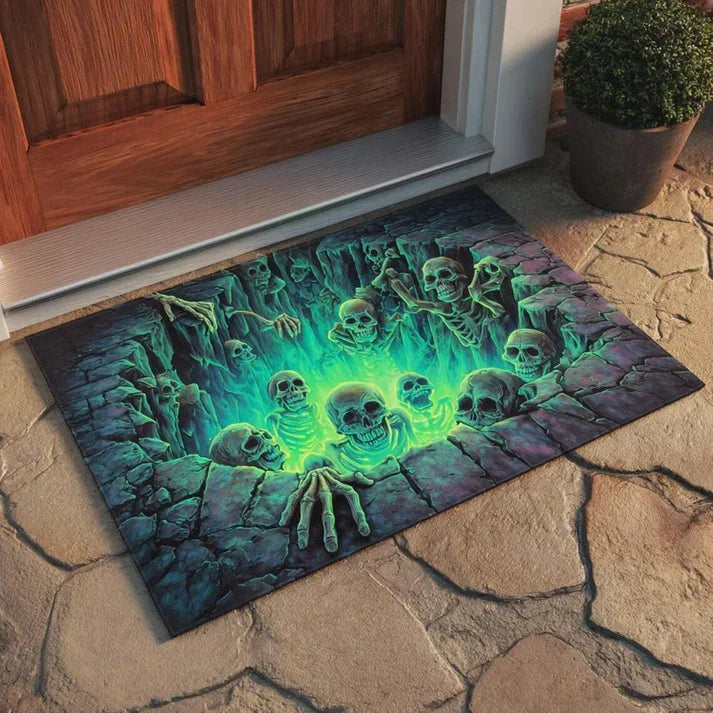 ❤️ Halloween Optical Illusion Door Mat – Spooky Non-Slip Entryway Rug
