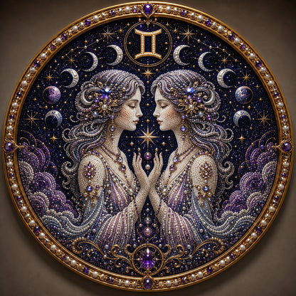 ✨ Premium 3D Pearl 12 Zodiac Signs Art Kit