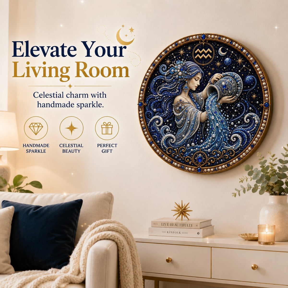 ✨ Premium 3D Pearl 12 Zodiac Signs Art Kit