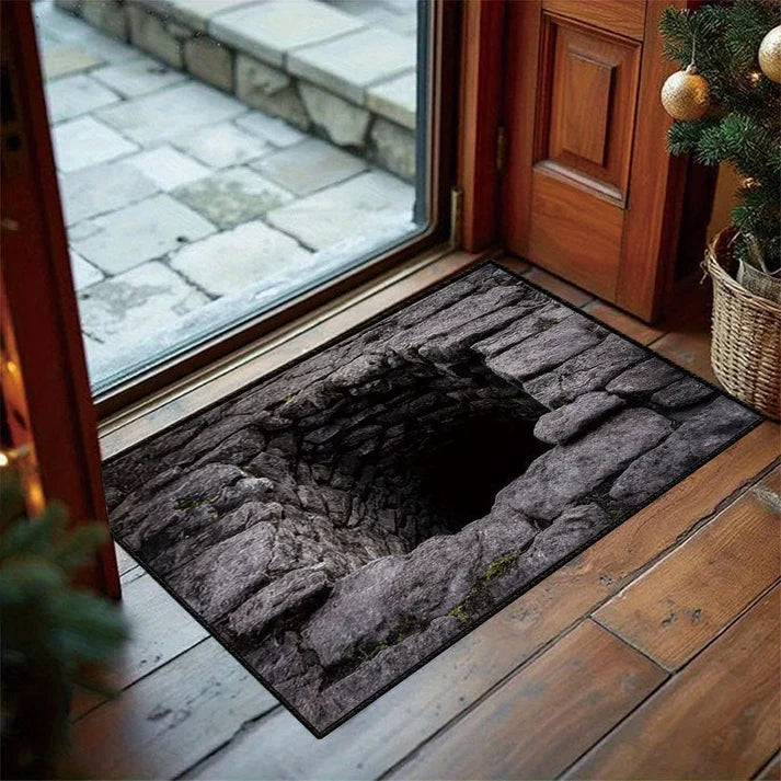 ❤️ Halloween Optical Illusion Door Mat – Spooky Non-Slip Entryway Rug