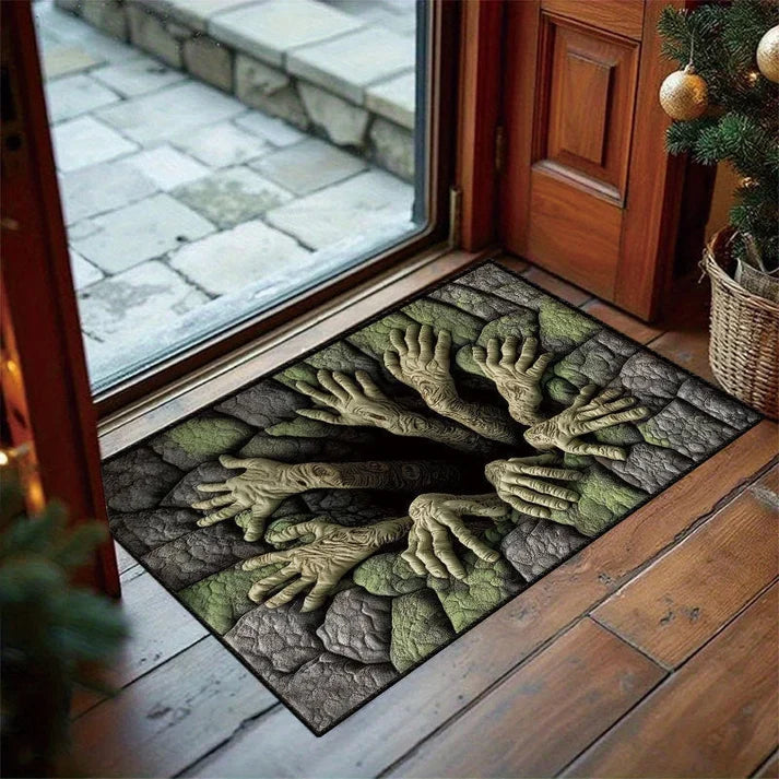❤️ Halloween Optical Illusion Door Mat – Spooky Non-Slip Entryway Rug