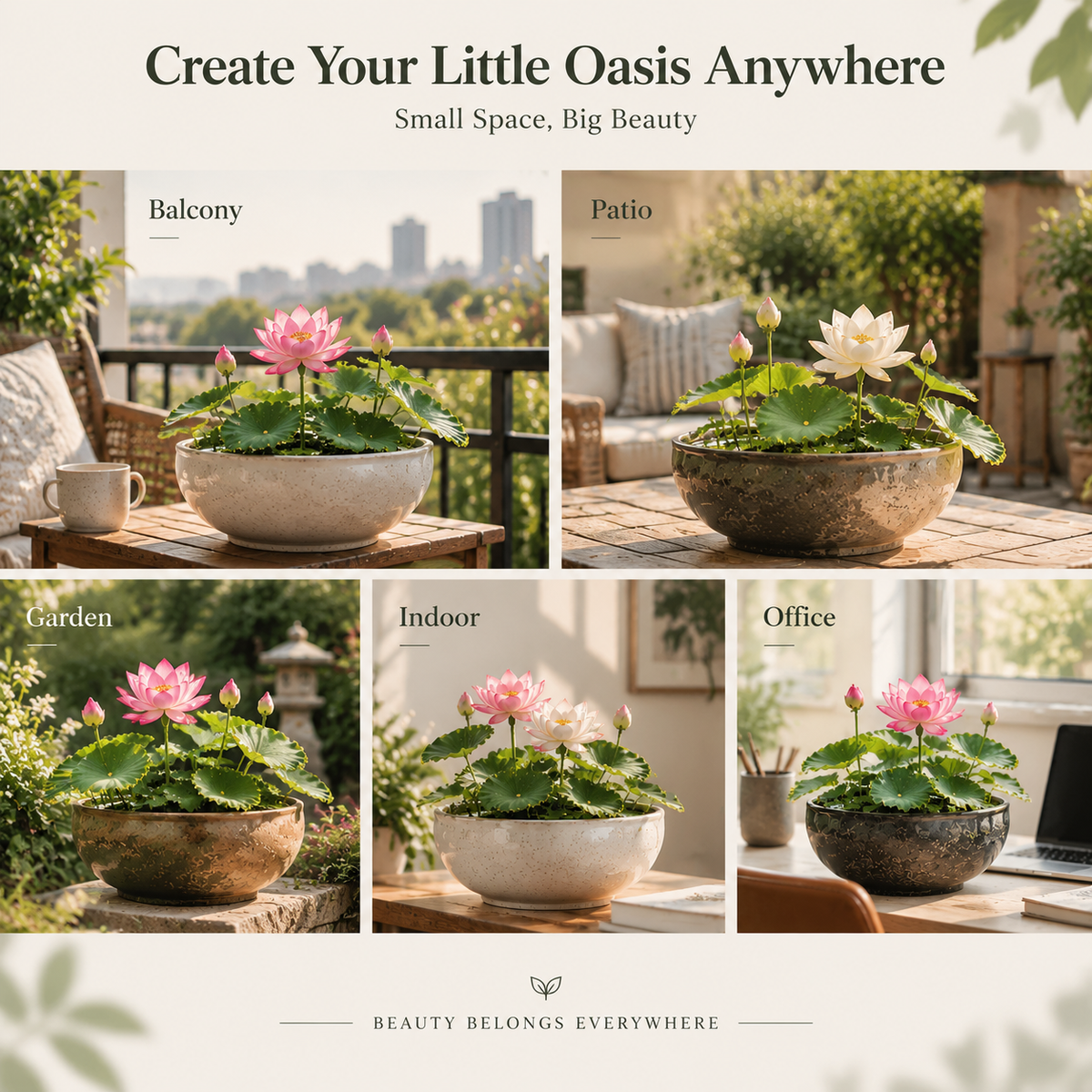 Grow Your Own Mini Lotus Garden | Mixed Color Bowl Lotus Seeds