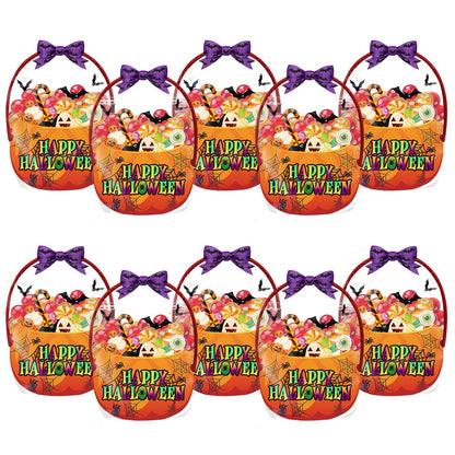⏰Halloween Transparent Pumpkin Favor Bags