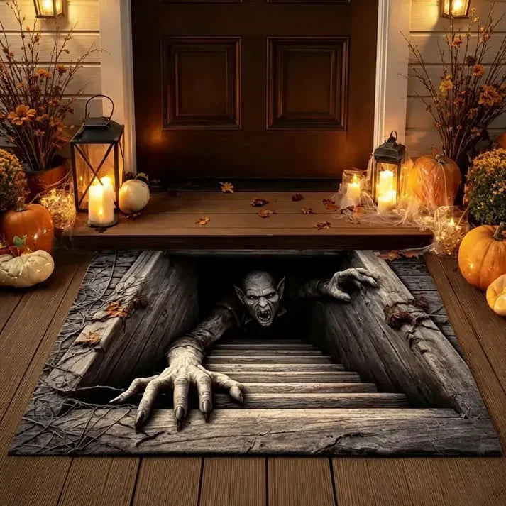 ❤️ Halloween Optical Illusion Door Mat – Spooky Non-Slip Entryway Rug