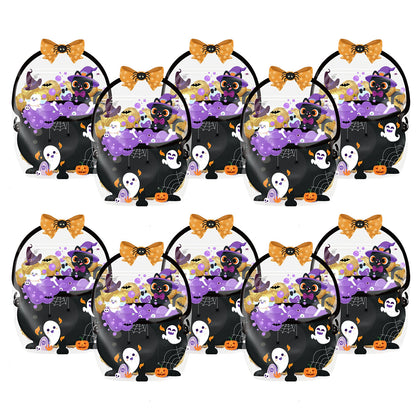 ⏰Halloween Transparent Pumpkin Favor Bags