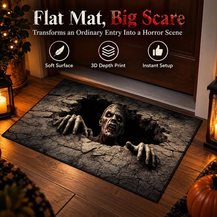 ❤️ Halloween Optical Illusion Door Mat – Spooky Non-Slip Entryway Rug
