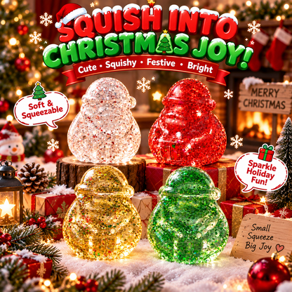 🎃👻🎅 Holiday Character Squishy Toys – Pumpkin, Ghost & Santa ✨