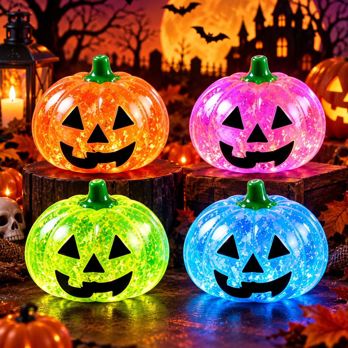 🎃👻🎅 Holiday Character Squishy Toys – Pumpkin, Ghost & Santa ✨