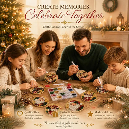 🎄✨6Pcs Christmas DIY Diamond Painting Ornaments Kit, Xmas Tree Hanging Pendant