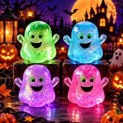 🎃👻🎅 Holiday Character Squishy Toys – Pumpkin, Ghost & Santa ✨