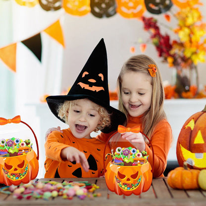 ⏰Halloween Transparent Pumpkin Favor Bags