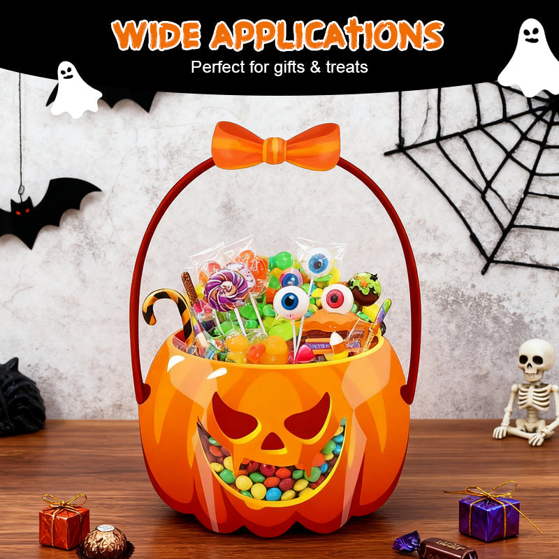 ⏰Halloween Transparent Pumpkin Favor Bags