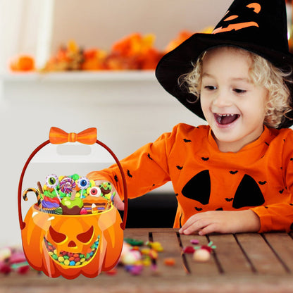 ⏰Halloween Transparent Pumpkin Favor Bags