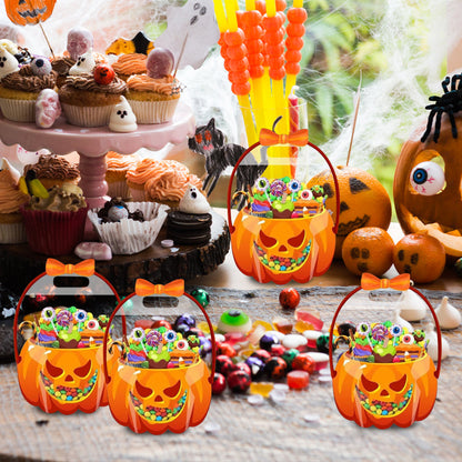 ⏰Halloween Transparent Pumpkin Favor Bags