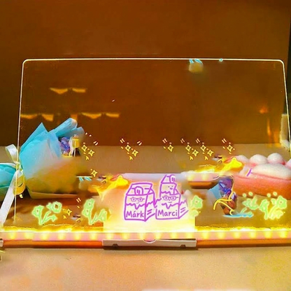 🎨 Erasable Acrylic Drawing Board for Kids – LED Light-Up Creative Art Toy 🎁