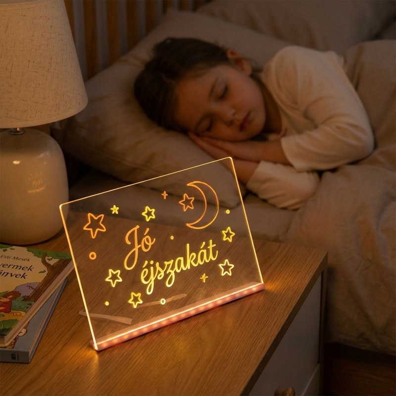 🎨 Erasable Acrylic Drawing Board for Kids – LED Light-Up Creative Art Toy 🎁