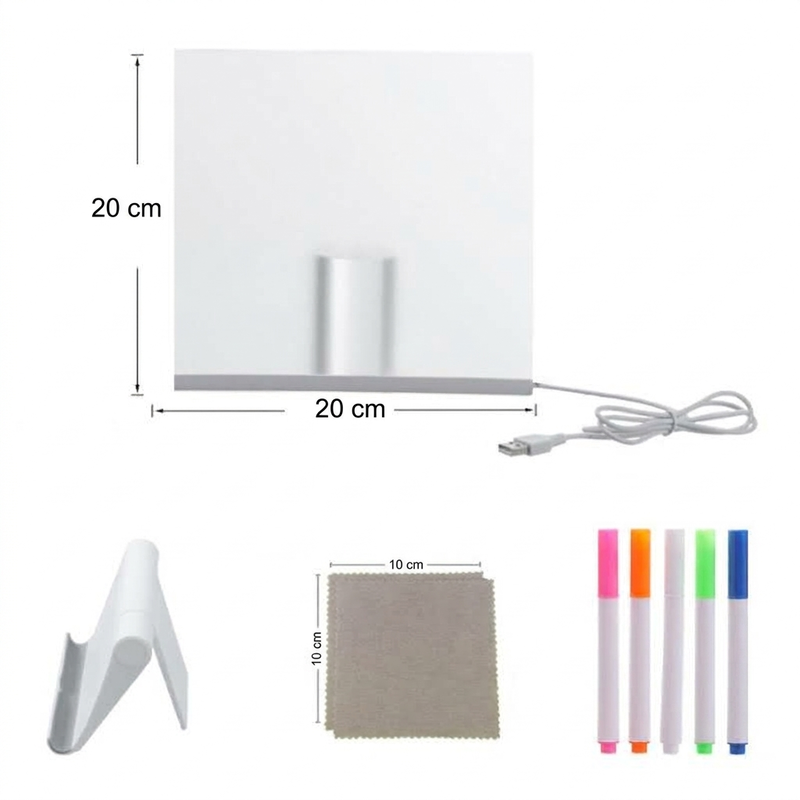 🎨 Erasable Acrylic Drawing Board for Kids – LED Light-Up Creative Art Toy 🎁